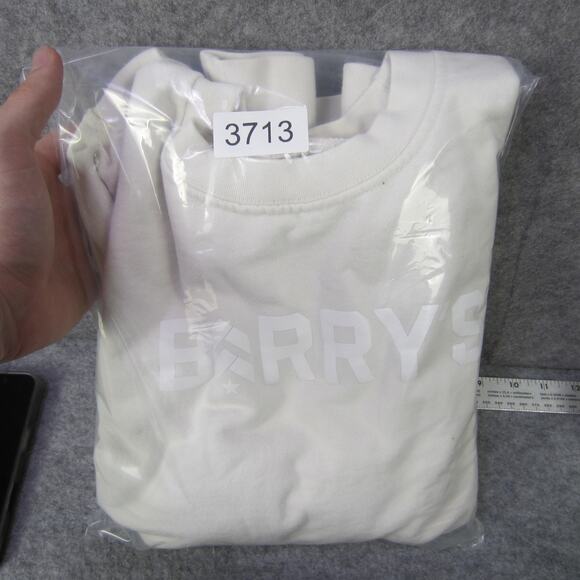 Barry's Sweatshirt Mens 2XL White Crewneck Pullover Gym Fitness Athletic Logo - Picture 9 of 9